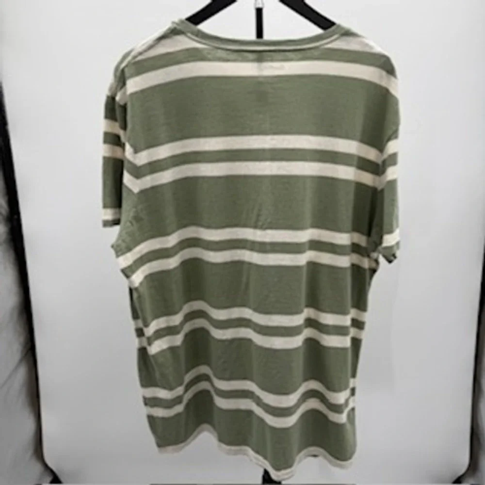 Goodfellow & Co Mens XXL Striped Short Sleeve Crew Neck T-Shirt Olive Green New - Picture 4 of 4